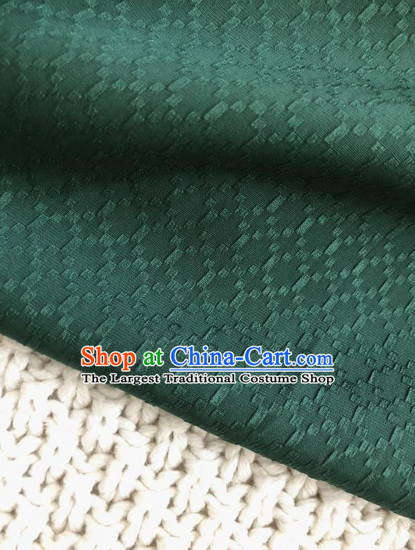 Asian Chinese Traditional Fabric Classical Pattern Atrovirens Brocade Cheongsam Cloth Silk Fabric