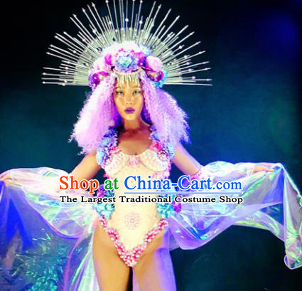 Professional Stage Performance Costume Halloween Cosplay Clothing and Headwear for Women
