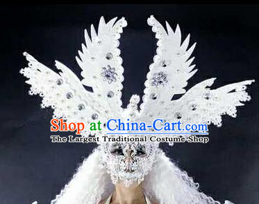 Professional Stage Performance Hair Accessories Brazilian Carnival Angel Mask for Women