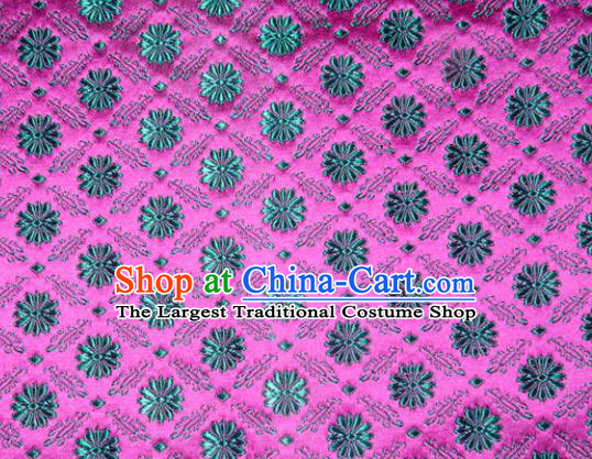 Classical Pattern Chinese Traditional Rosy Silk Fabric Tang Suit Brocade Cloth Cheongsam Material Drapery