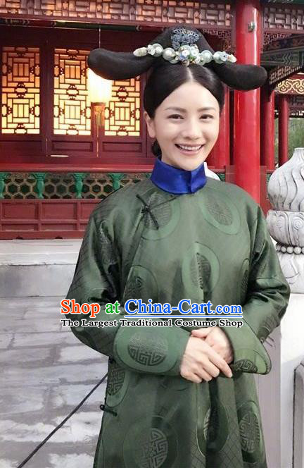 Ancient Chinese Qing Dynasty Imperial Consort Ruyi Royal Love in the Palace Costumes and Headpiece for Women