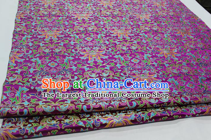 Chinese Traditional Cheongsam Cloth Tang Suit Rosy Brocade Fabric Silk Material Drapery