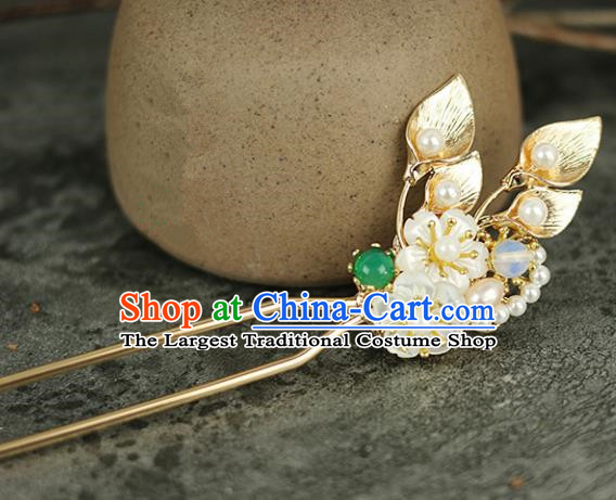 Handmade Chinese Traditional Pearls Hairpins Traditional Classical Hanfu Hair Accessories for Women