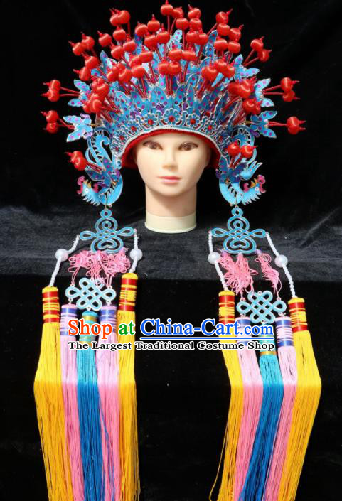 Chinese Traditional Peking Opera Bride Phoenix Coronet Beijing Opera Princess Hats for Women