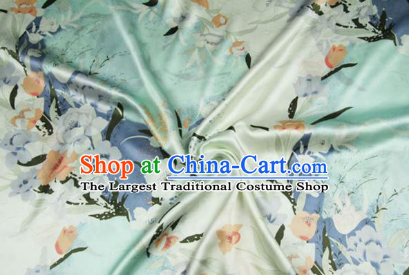 Asian Chinese Traditional Pattern Design Green Brocade Fabric Silk Fabric Chinese Material