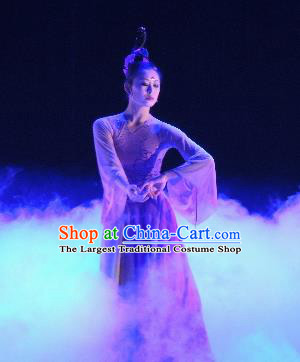 Chinese Traditional Classical Dance Costumes Umbrella Dance Stage Performance Dress for Women