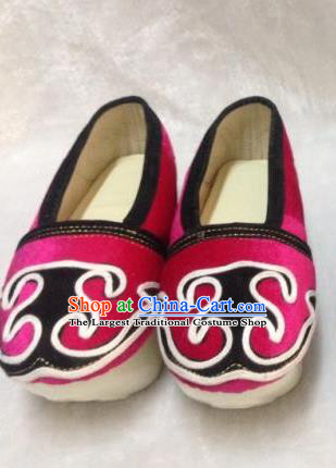 Chinese Traditional Shoes Ancient Beijing Opera Niche Shoes Hanfu Pink Shoes for Men