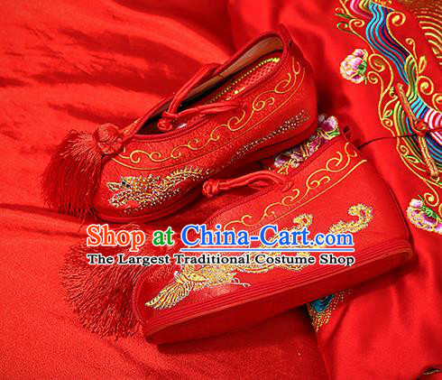 Chinese Shoes Wedding Shoes Opera Shoes Hanfu Shoes Red Embroidered Shoes for Women