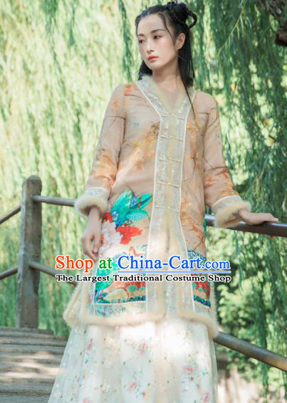 Chinese Traditional Costumes National Upper Outer Garment Silk Qipao Coat for Women