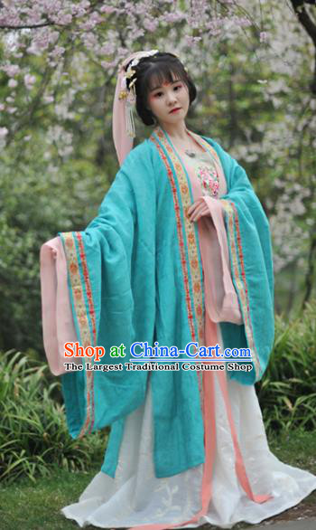 Chinese Traditional Tang Dynasty Imperial Concubine Historical Costumes Ancient Peri Hanfu Dress for Women