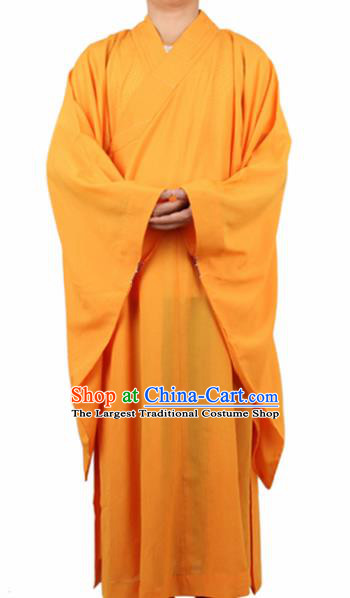 Chinese Traditional Buddhist Monk Yellow Robe Buddhism Dharma Assembly Monks Costumes for Men