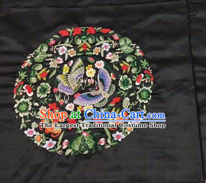 Chinese Traditional Handmade Embroidery Craft Embroidered Butterfly Silk Patches Embroidering Accessories
