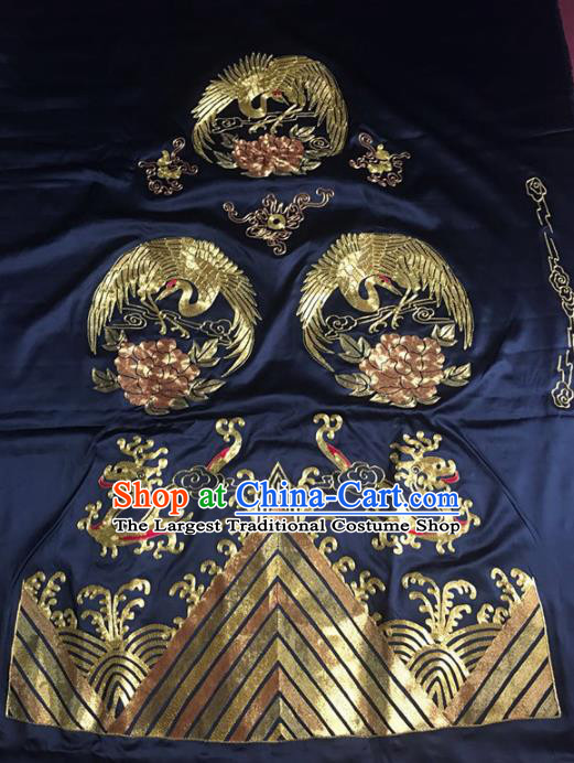 Chinese Traditional Handmade Embroidery Craft Embroidered Cloth Patches Embroidering Silk Piece