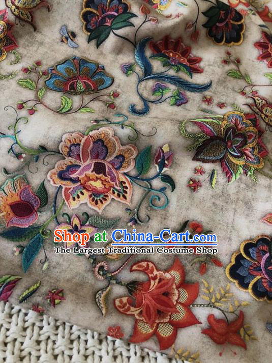 Chinese Traditional Embroidered Flowers Silk Patches Handmade Embroidery Craft