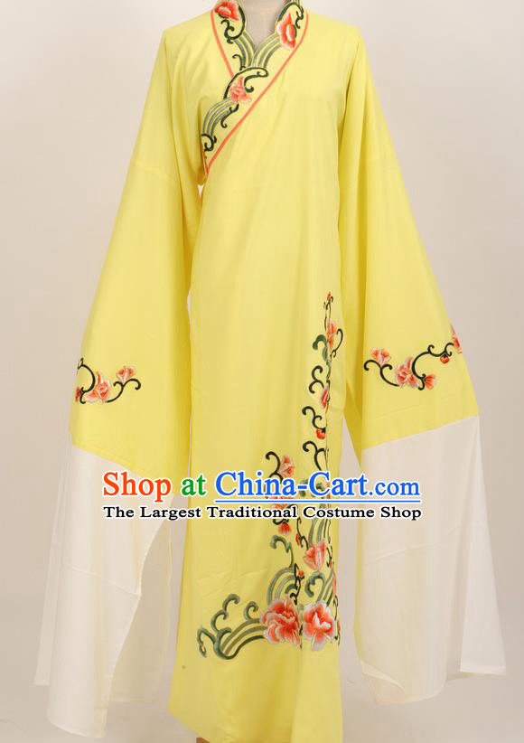 Professional Chinese Traditional Beijing Opera Niche Yellow Robe Ancient Scholar Costume for Men