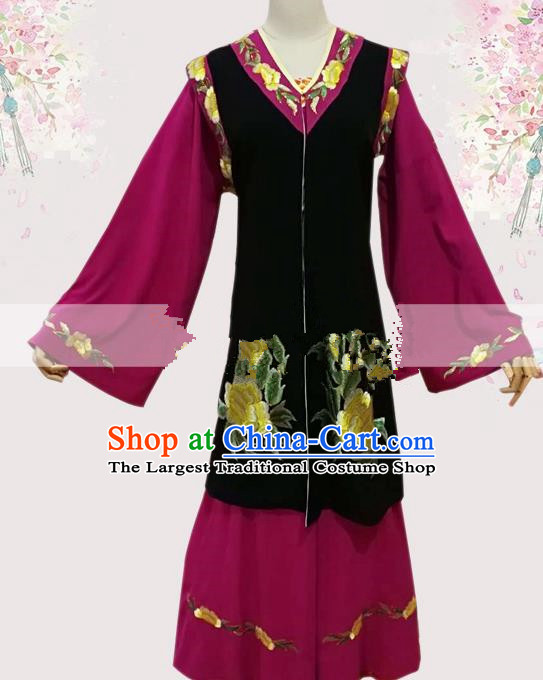 Professional Chinese Traditional Beijing Opera Stand By Dress Ancient Old Female Costume for Women