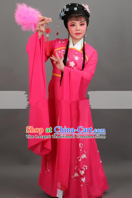 Professional Chinese Traditional Beijing Opera Rosy Dress Ancient Court Lady Costume for Women