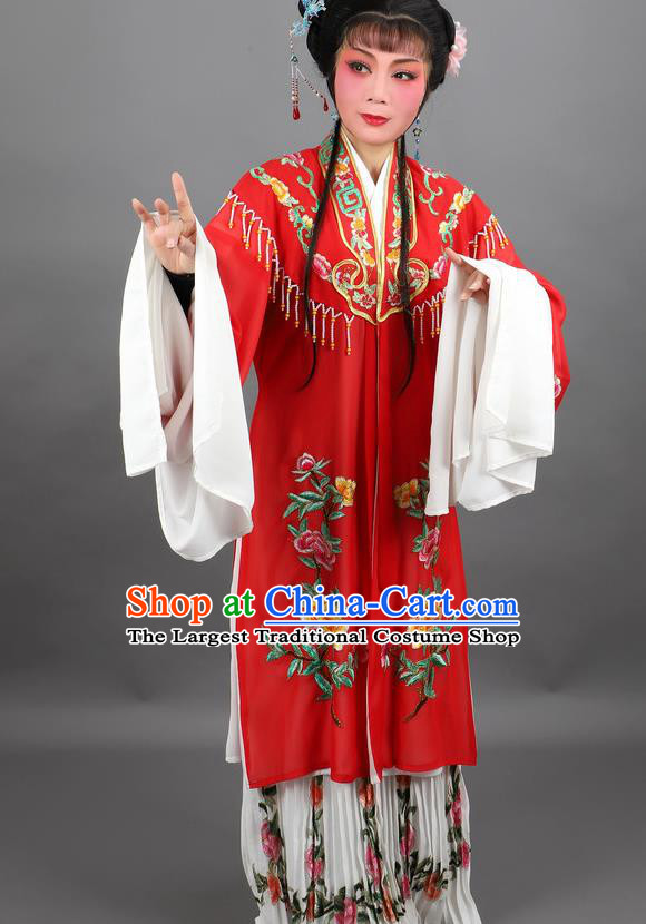 Professional Chinese Traditional Beijing Opera Red Cloak Ancient Nobility Lady Costume for Women