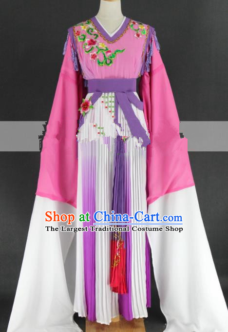 Professional Chinese Traditional Peking Opera Pink Dress Ancient Palace Maid Costume for Women