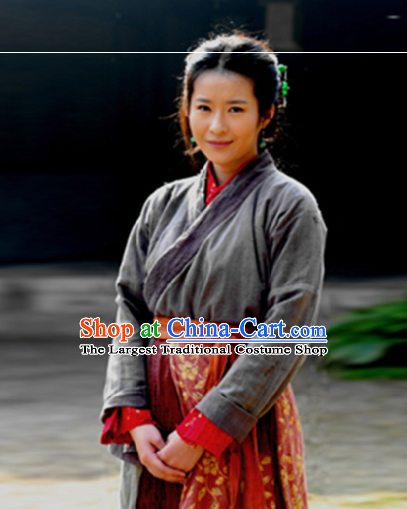 Ancient Chinese Female Civilian Costumes Common People Hanfu Costumes for Women