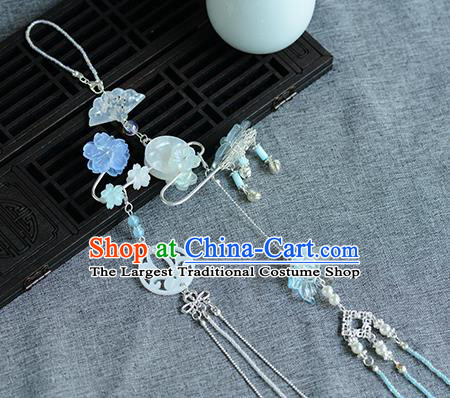 Chinese Traditional Hanfu Court Waist Accessories Ancient Princess Shell Tassel Pendant for Women