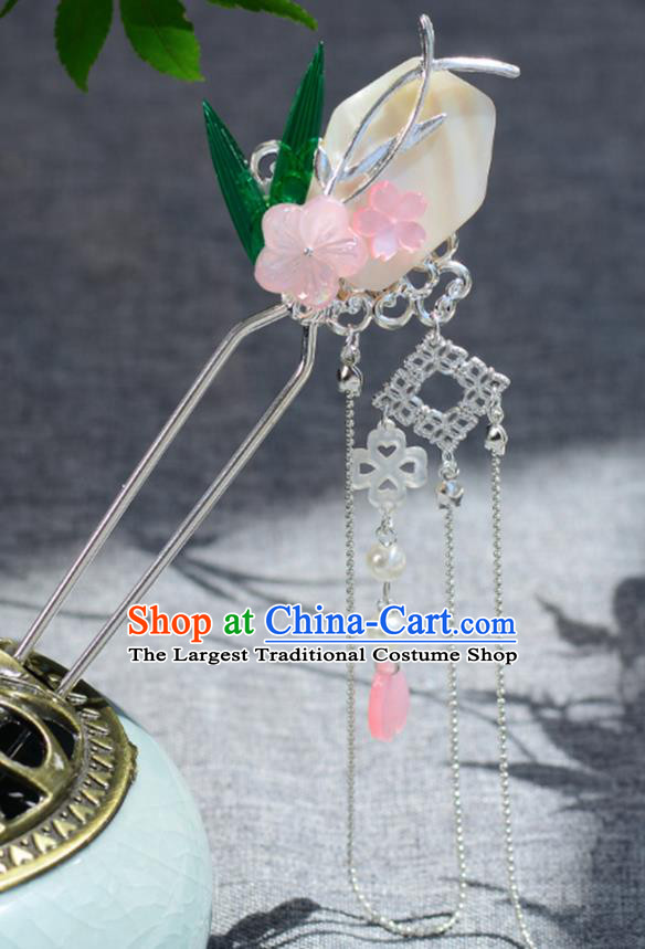 Chinese Ancient Tang Dynasty Palace Princess Shell Tassel Hairpins Traditional Hanfu Court Hair Accessories for Women
