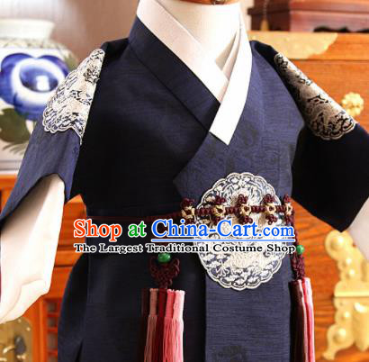 Traditional Korean Hanbok Waist Accessories Asian Korea Fashion Apparel Brown Belts for Kids