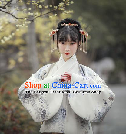 Traditional Chinese Ming Dynasty Aristocratic Lady Replica Costumes Ancient Royal Princess Hanfu Dress for Women