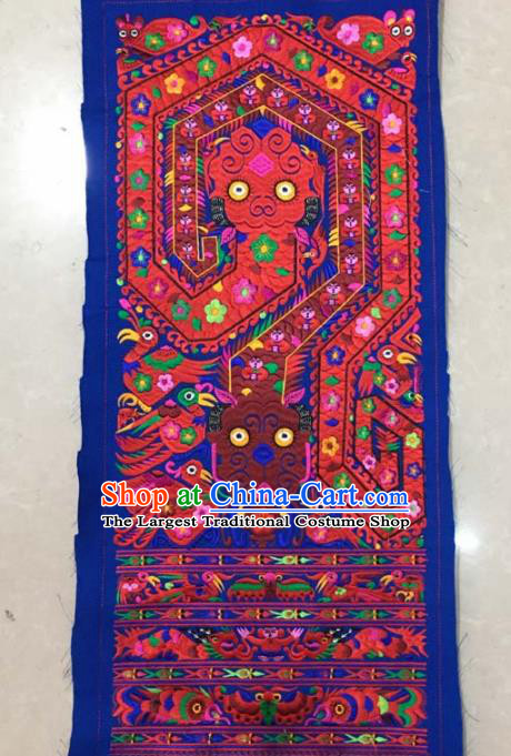 Chinese Traditional National Embroidered Dragon Fishes Dress Patch Embroidery Cloth Accessories
