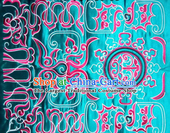Chinese Traditional National Embroidered Blue Applique Dress Patch Embroidery Cloth Accessories