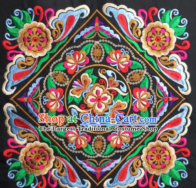 Chinese Traditional Embroidered Flowers Applique National Dress Patch Embroidery Cloth Accessories