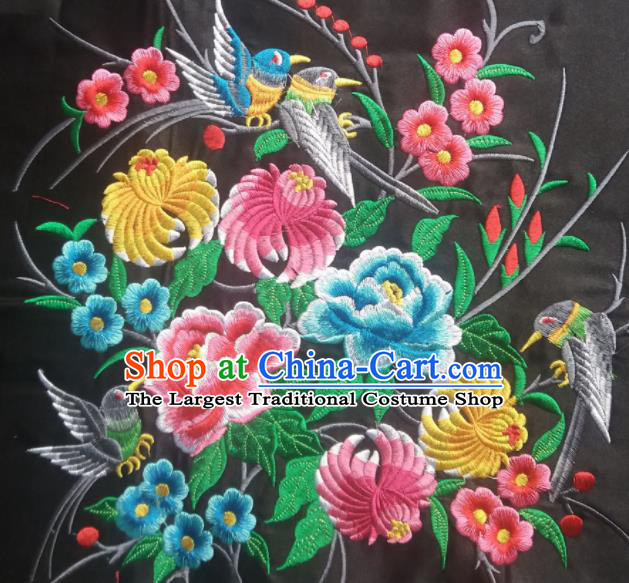 Chinese Traditional Embroidered Peony Chrysanthemum Plum Applique National Dress Patch Embroidery Cloth Accessories