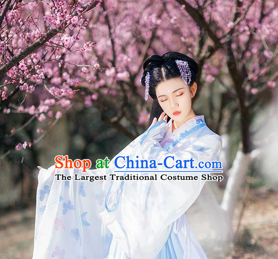 Traditional Chinese Jin Dynasty Court Hanfu Dress Ancient Royal Princess Historical Costumes for Women