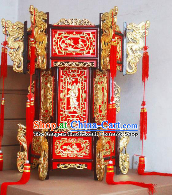 Chinese Traditional New Year Wood Carving Palace Lantern Asian Handmade Lantern Ancient Lamp