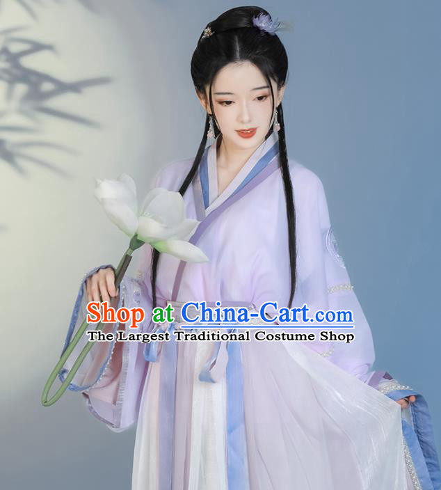 Traditional Chinese Jin Dynasty Court Lady Replica Costumes Ancient Royal Princess Hanfu Dress for Women