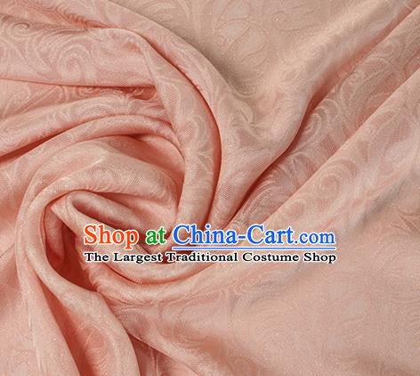 Traditional Chinese Classical Ombre Flowers Pattern Pink Silk Fabric Ancient Hanfu Dress Silk Cloth