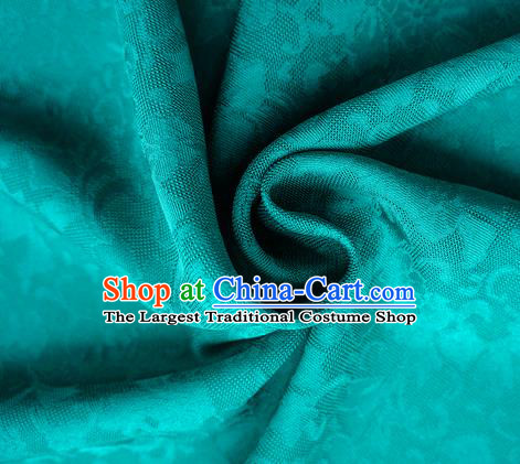 Traditional Chinese Classical Iris Flowers Pattern Design Green Silk Fabric Ancient Hanfu Dress Silk Cloth