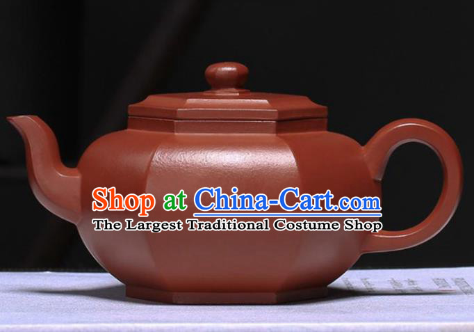 Traditional Chinese Handmade Kung Fu Zisha Teapot Dark Red Clay Pottery Teapot