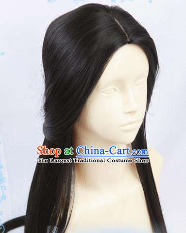 Chinese Traditional Cosplay Imperial Concubine Hair Wigs Ancient Female Swordsman Wig Sheath Hair Accessories for Women