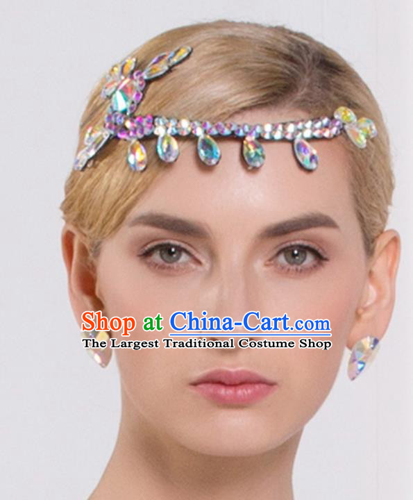 Handmade Latin Dance Competition Crystal Hair Claw International Rumba Dance Hair Accessories for Women