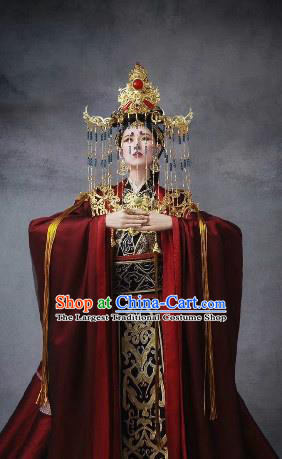 Ancient Chinese Drama Imperial Consort Hanfu Dress Traditional Qin Dynasty Queen Historical Costumes for Women