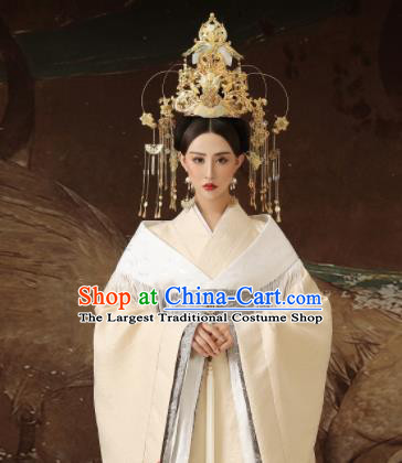 Chinese Ancient Imperial Consort Hanfu Dress Traditional Han Dynasty Court Lady Costumes and Headpiece for Women