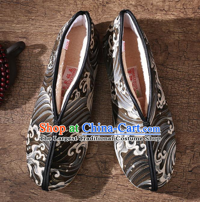 Chinese Traditional Handmade Cloth Shoes National Multi Layered Cloth Shoes for Men