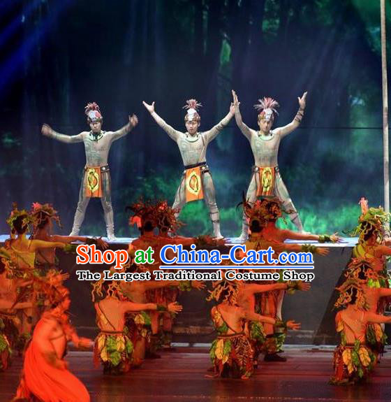 Chinese The Romantic Show of Songcheng Liangzhu Culture Stage Performance Dance Costume for Men
