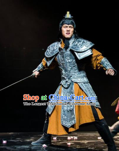 Chinese The Romantic Show of Tanhe Ancient General Stage Performance Dance Armor Costume for Men