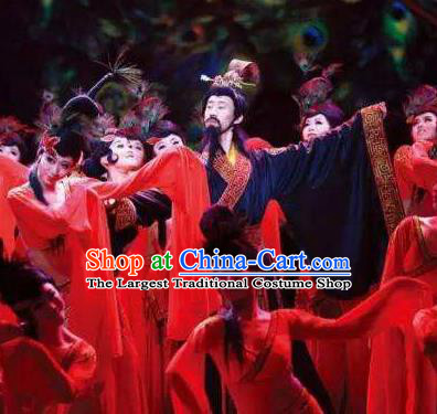 Chinese The Romantic Show of Tanhe Stage Performance Scholar Dance Costume for Men