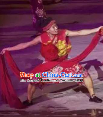 Chinese Sutras In The Golden Hill Folk Dance Stage Performance Wedding Costume for Men
