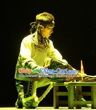 Chinese Impression of Going East To Native Land Mongol Nationality Hero Stage Performance Dance Costume for Men