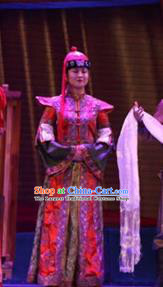 Chinese Impression of Going East To Native Land Mongol Nationality Torghut Bride Dress Stage Performance Costume for Women