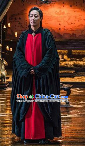 Ever Night Chinese Drama Ancient Priest Swordsman Cheng Lixue Costumes for Men
